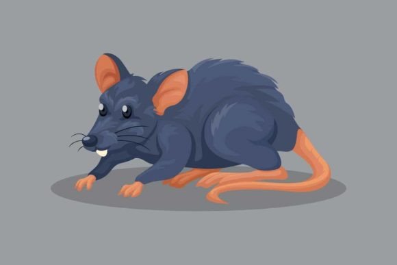 Character-Driven Branding: The Rat or Black Mouse Animal Species Mascot