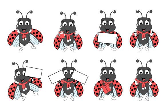 Charming Design: Using a Cute Ladybug Cartoon Graphic
