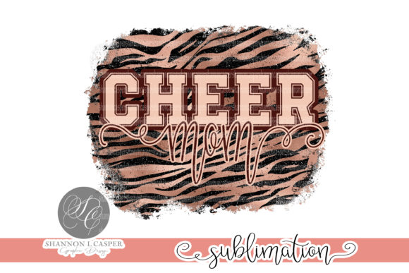 Cheer Mom Glitter Animal Print PNG: Bold Graphics for Every Project