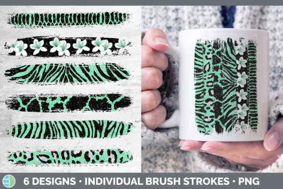 Green Animal Print Brush Strokes: A Wild Design Asset