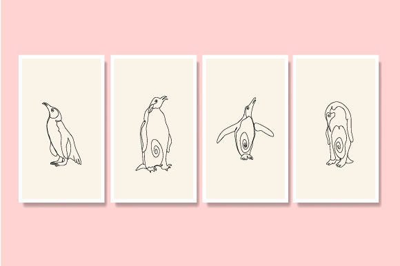 Mastering the Line Art Penguin Wildlife Animal Aesthetic