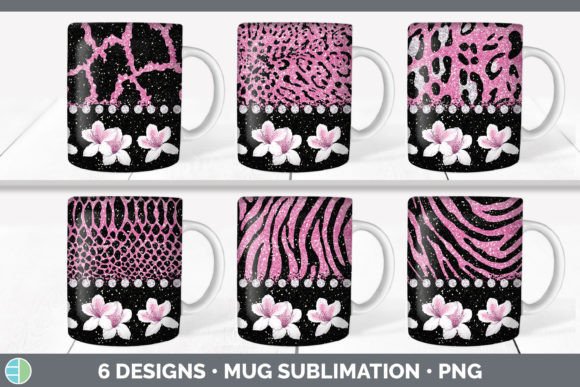 Pink Animal Print Mug Sublimation: A Vibrant Bundle for Custom Creations