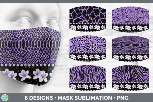 Purple Animal Print Mask | Sublimation F: Bold Design Asset