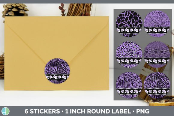 Purple Animal Print Stickers: Bold Design for Modern Branding