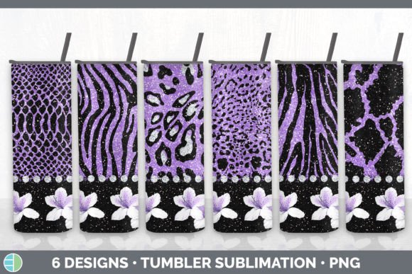 Purple Animal Print Tumbler: Bold & Playful Design Assets