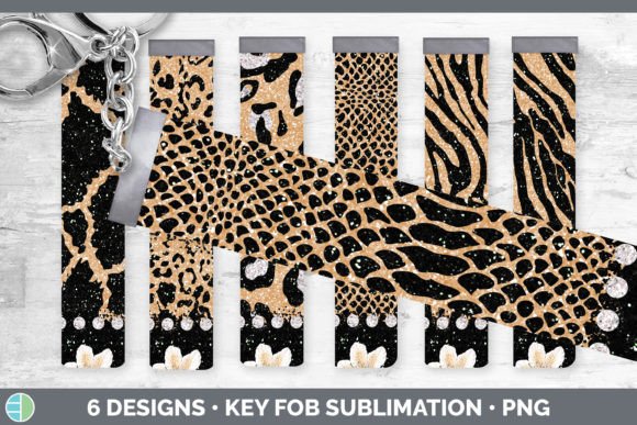Tan Animal Print Key Fob | Flower Wristl: Where Wild Meets Whimsy