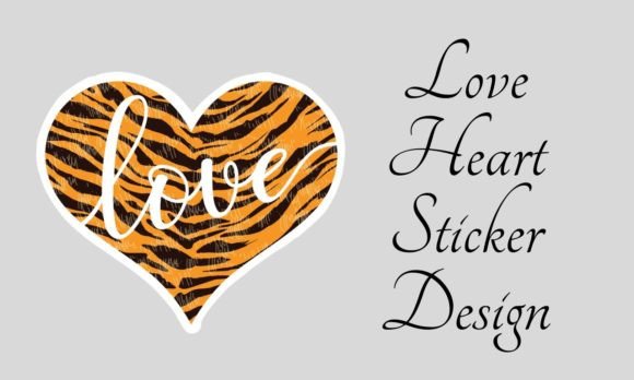 Tiger Animal Print Love Heart Sticker: Bold, Playful, and Wildly Versatile