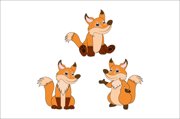 Unleashing Charm: The Cute Fox Animal Cartoon Design Asset